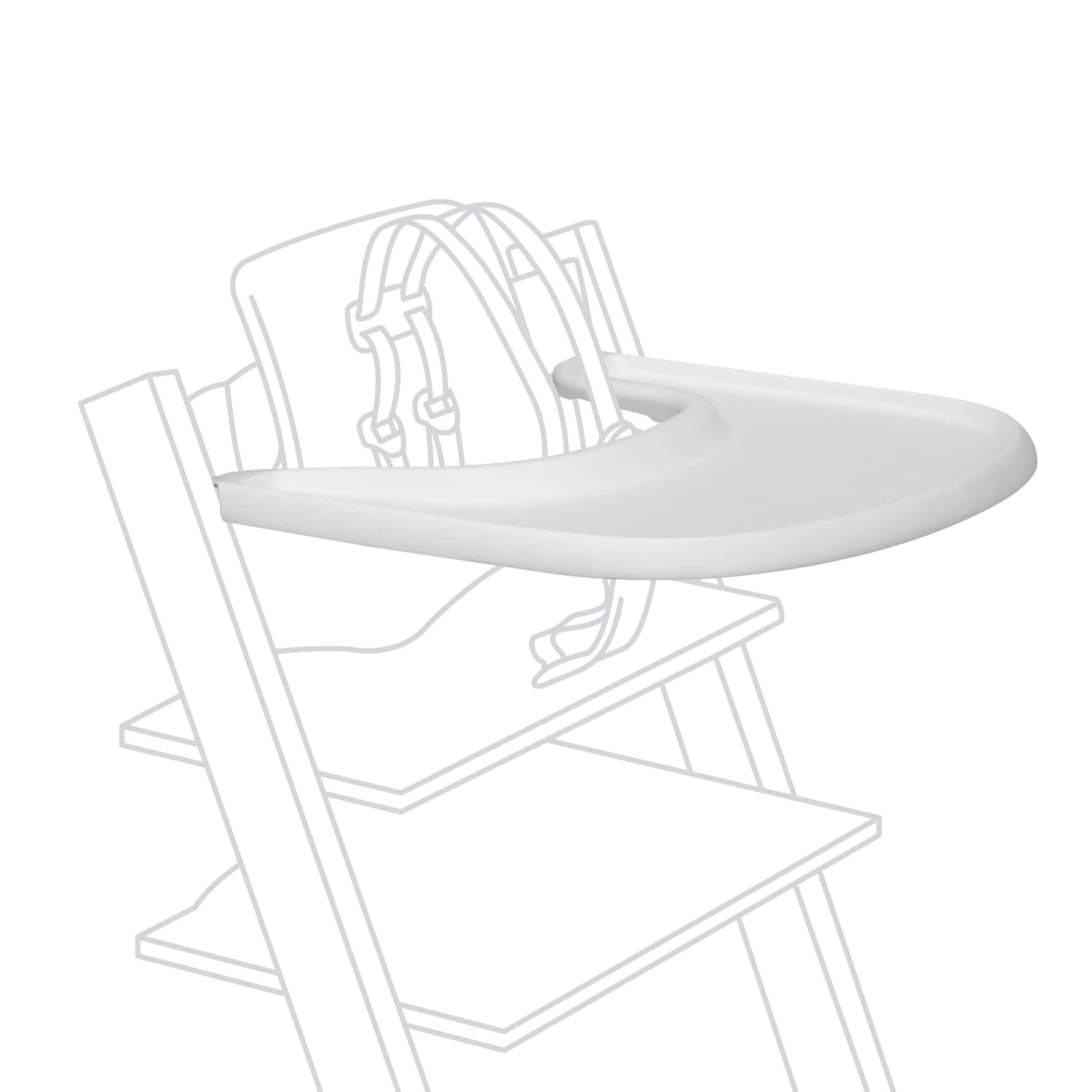 Bandeja Tripp Trapp Branca Stokke – Conforto e Estilo para Refeições em Família