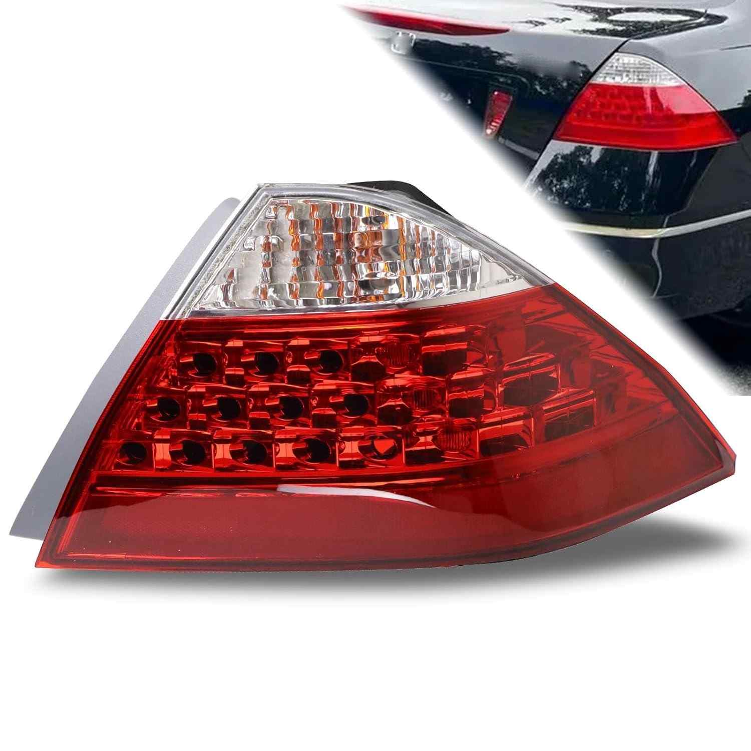 Luz Traseira Honda Accord Sedan 2006-2007 Lado Passageiro (Direito) - Vermelha com Lente Branca