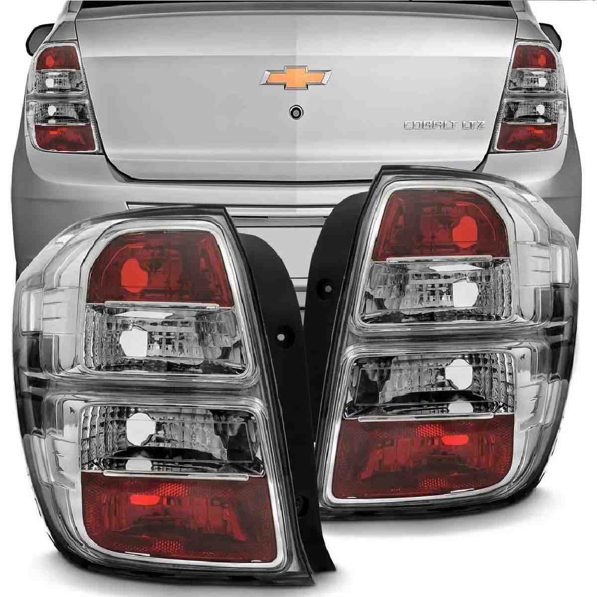 Par Lanterna Traseira Chevrolet Cobalt 2012-2016 Fumê Acrílico Resistente