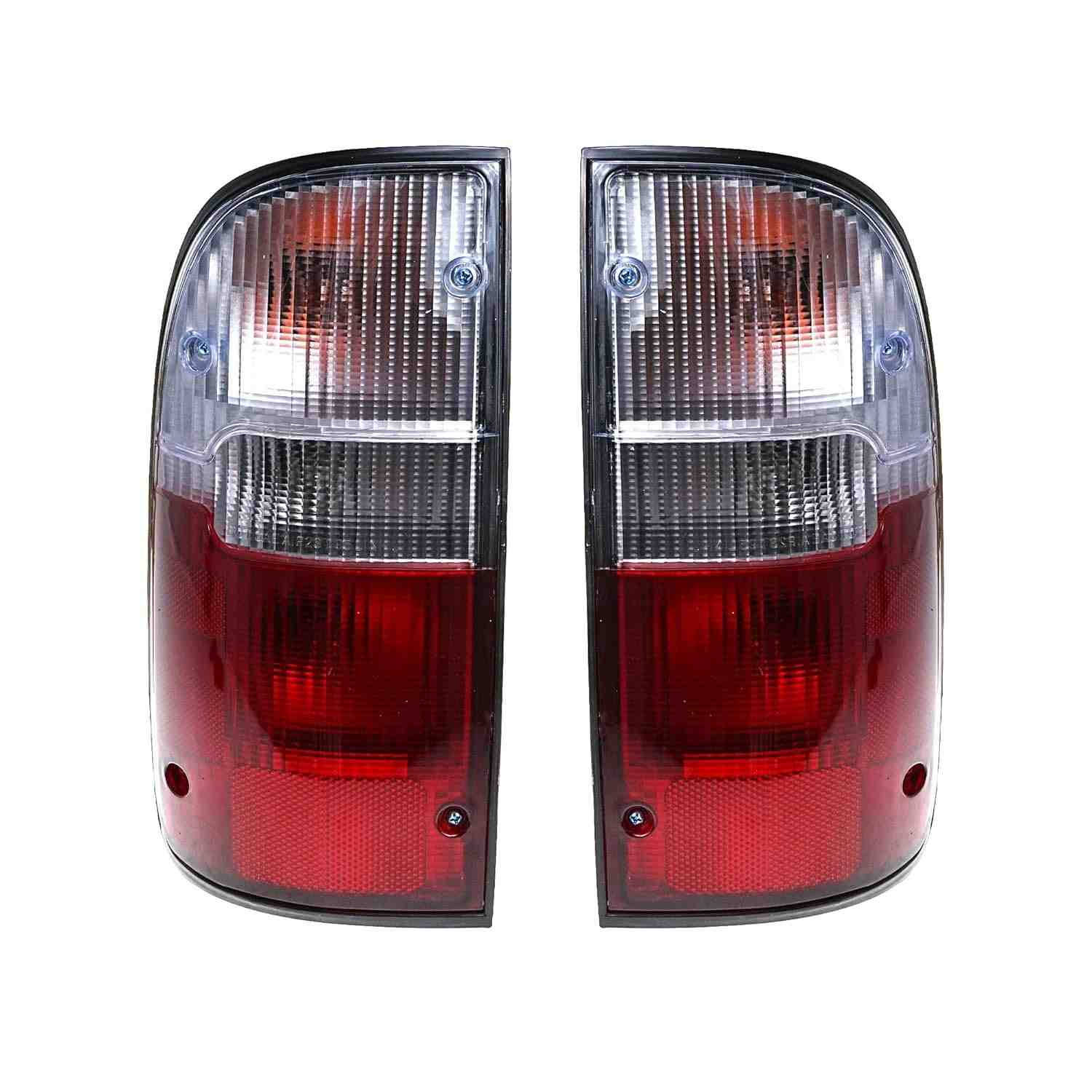Par de Lanternas Traseiras para Toyota Tacoma 1995-2000 (Lado Direito e Esquerdo) - Versão Fumê e Vermelha