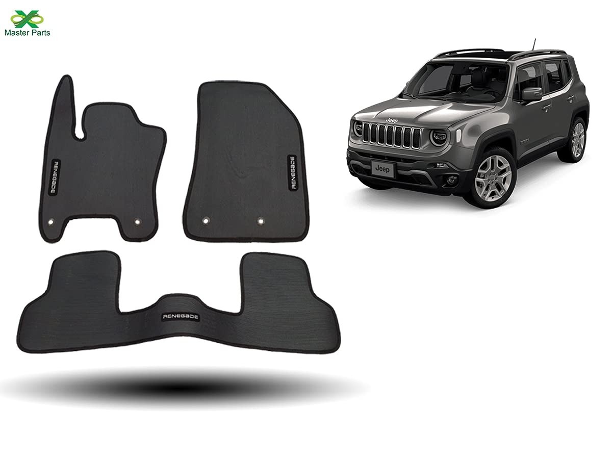 Tapete Borracha Jeep Renegade 2015-2022: Proteção Total Traseiro Inteiriço