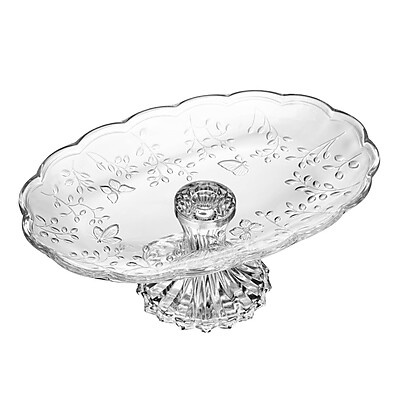 Travessa de Vidro com Pé Lyor: Elegância à Mesa!
