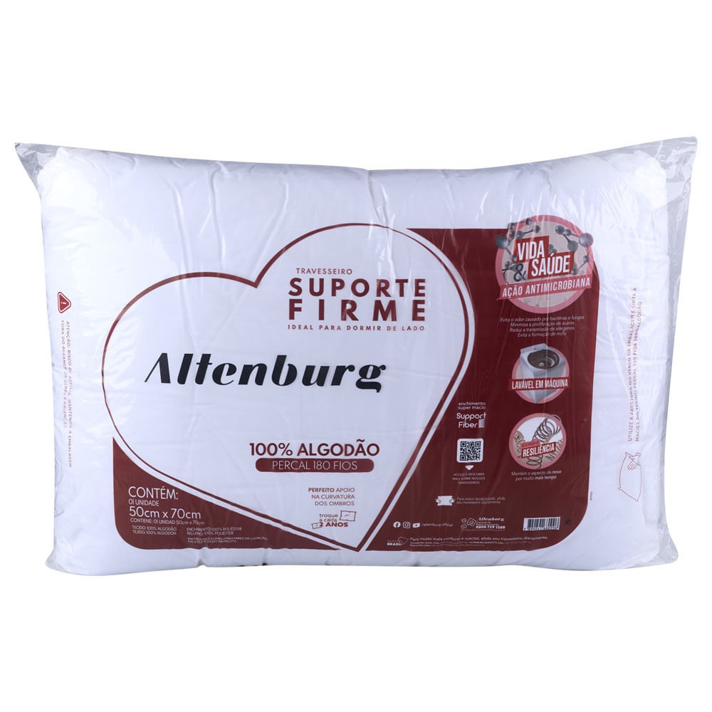 Travesseiro Altenburg 50x70cm: Firmeza e Conforto