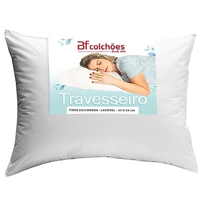 Travesseiro Antialérgico Toque Suave 45x65 – Conforto e Sono de Qualidade