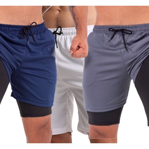 Bermuda 2 em 1 Dryfit Masculina com Bolso para Celular: Conforto e Praticidade para Seu Treino