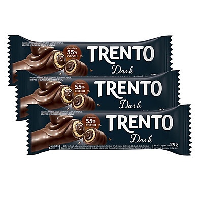 Trento Dark: Kit 3 Chocolates Meio Amargo 55% Cacau