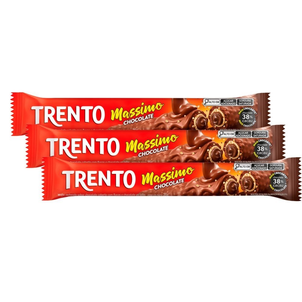 Trento Massimo Ao Leite: Kit 3x25g de Puro Prazer!