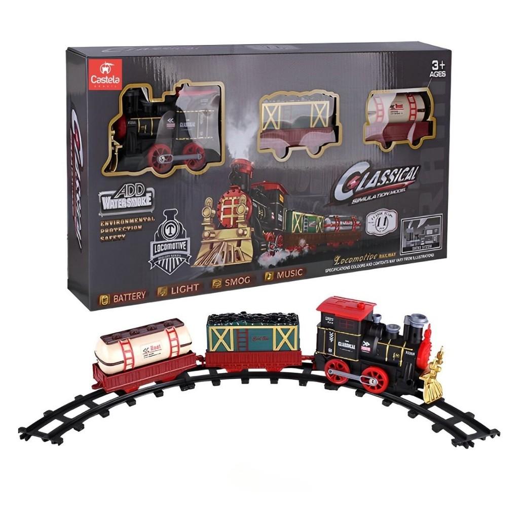 Trenzinho Locomotiva com Luz, Som e Fumaça Castela