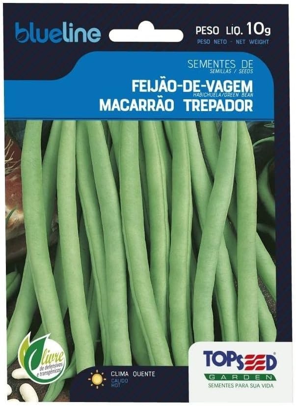 Semente Feijão de Vagem Macarrão Trepador Topseed 10g