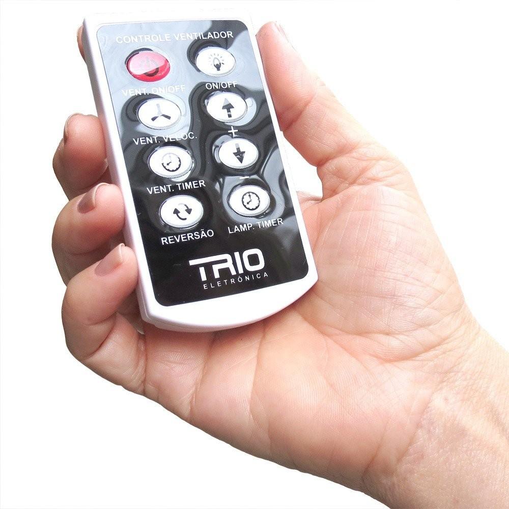 Controle Remoto TRIO Slim para Ventilador de Teto com Luz – Conveniência e Estilo no Ambiente