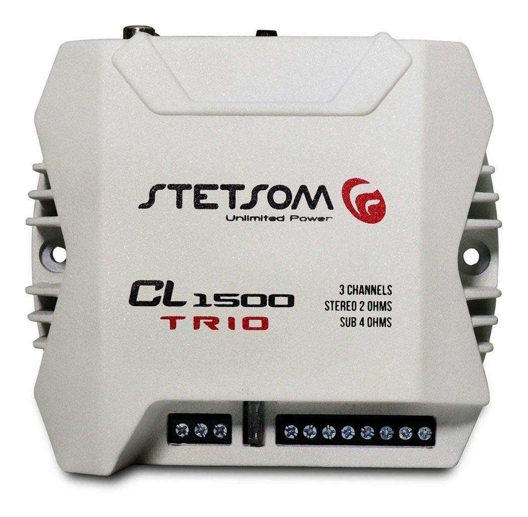Módulo Amplificador Stetsom CL1500 Trio 3 Canais 400W RMS 2 Ohms - Som Automotivo Potente