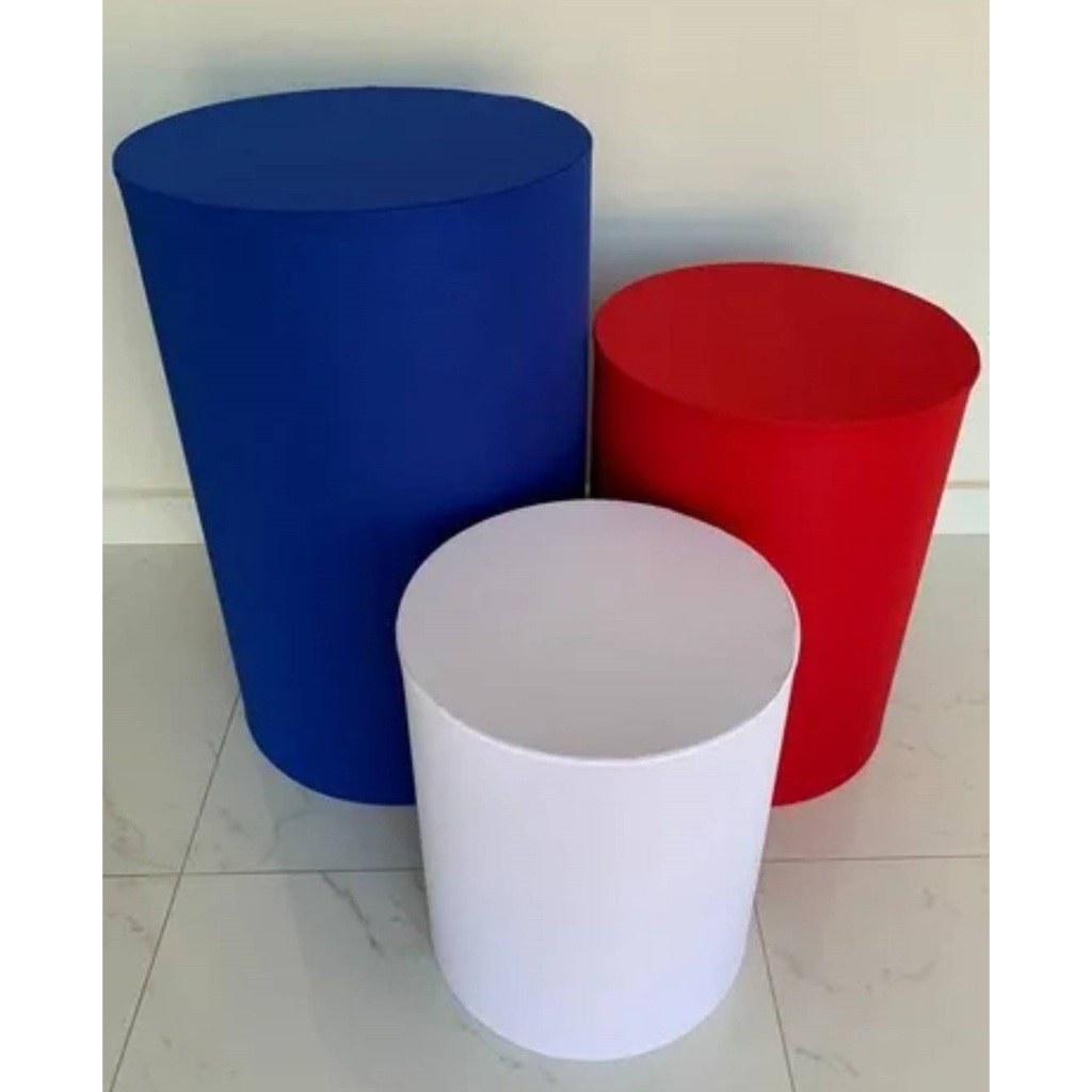 Trio Capas para Mesas Cilindros – Fácil de Vestir e Lavável