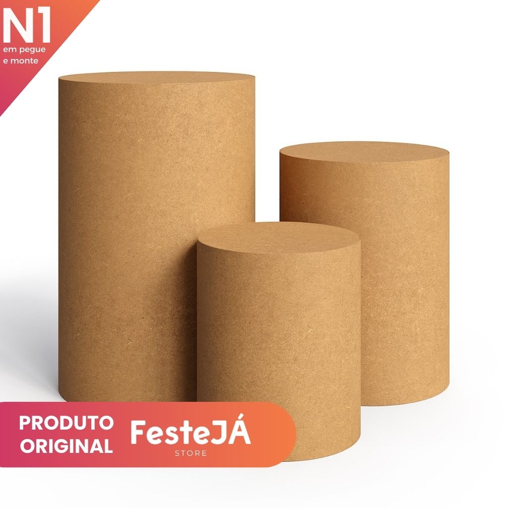 Trio Cilindro MDF: Decore Festas Incríveis!