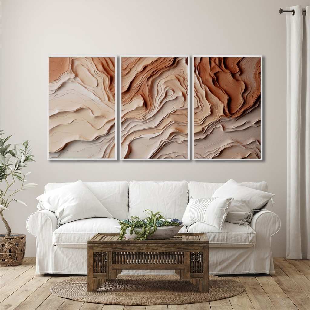 Triptico Abstrato: Decore com Arte Geométrica