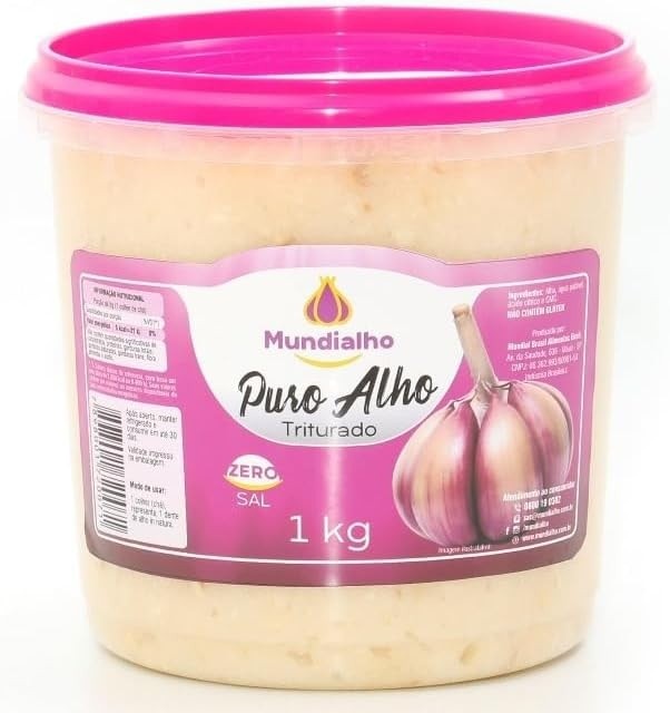 Puro Alho Triturado Mundialho 1kg