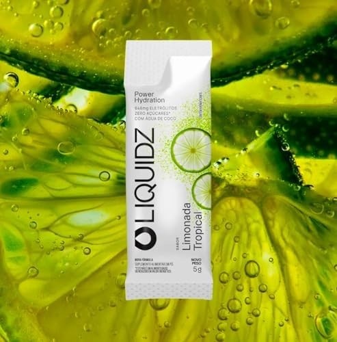 KIT MIX LIQUIDZ 6 unid - 3x Limonada Tropical & 3x Morango com Kiwi - 1 pacote contém 6 sachês de Eletrólitos Sem Açúcares