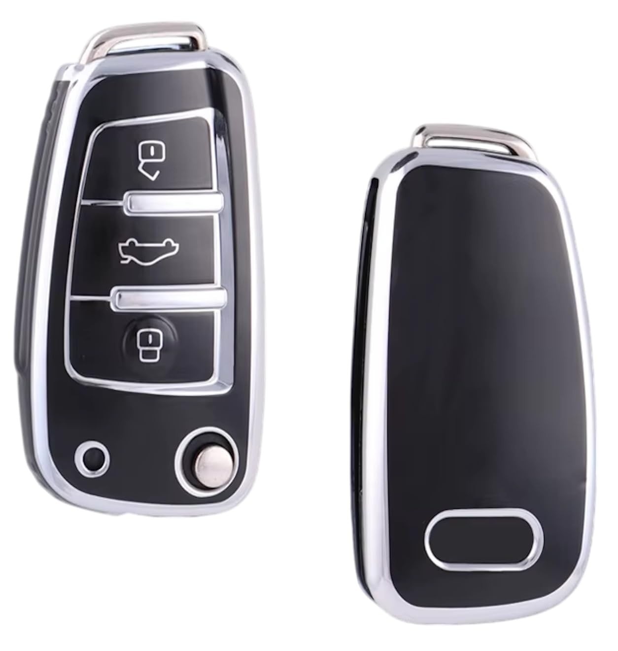 Capa Protetora Silicone Luxury para Chave Audi Q3, Q5, Q7, Q8, A1, A3, A4, A5, A6, A7, TT e mais