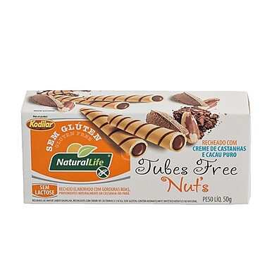Tubes NaturalLife: Castanha & Cacau Sem Glúten 🍫