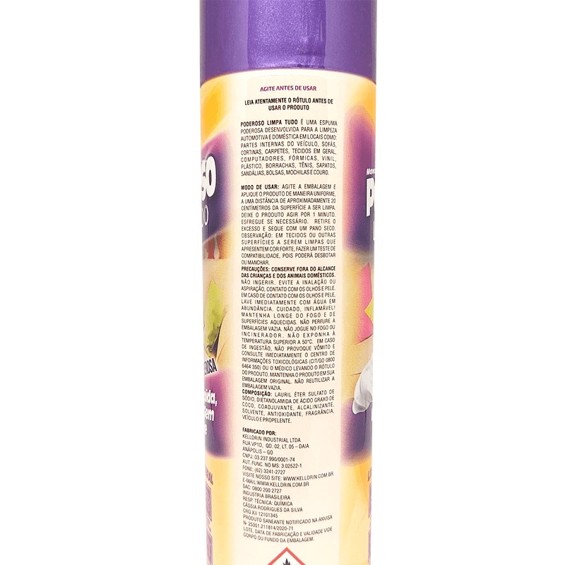 Espuma Mágica Limpa Tudo Kelldrin 300ml: Limpeza Rápida e Poderosa para Tudo