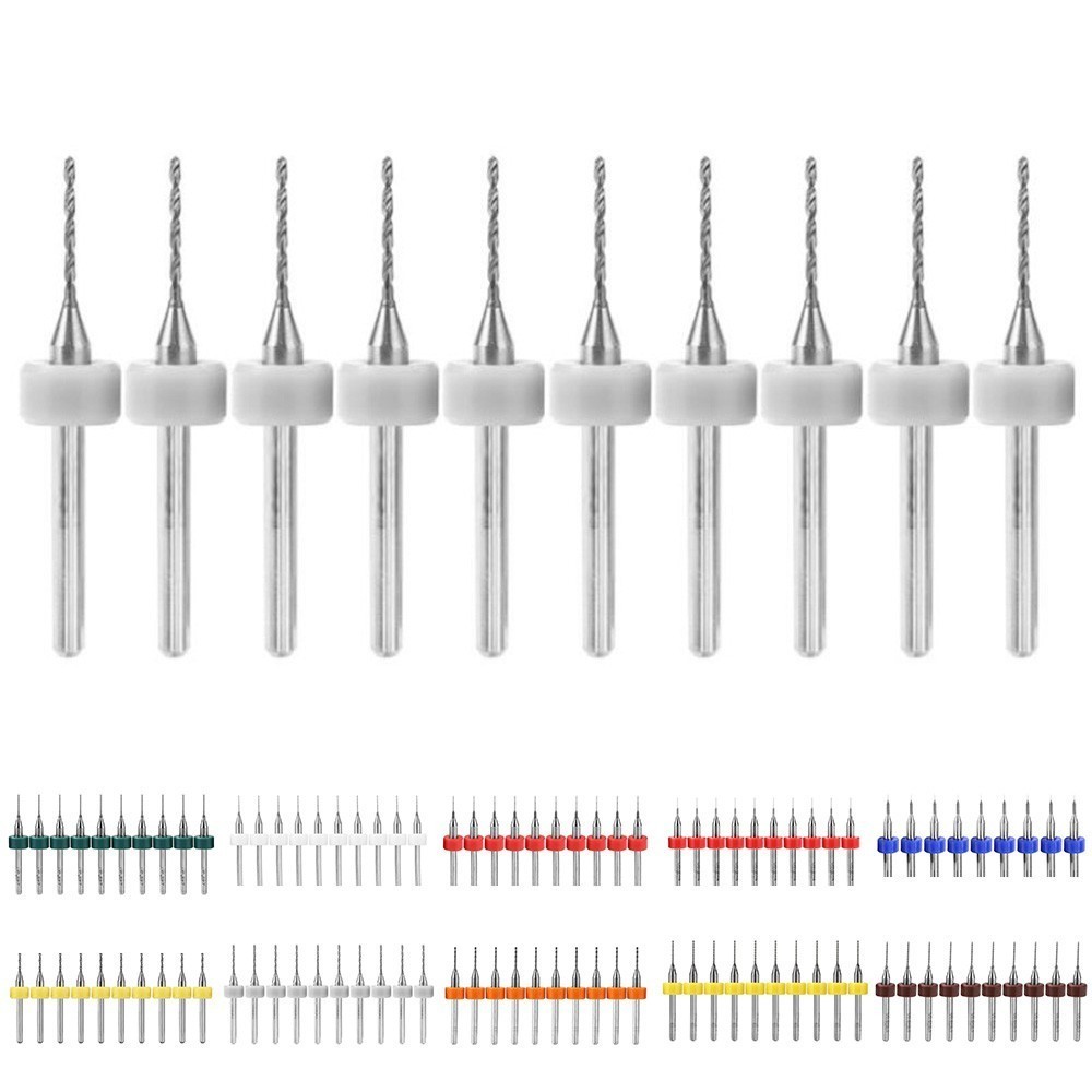 Kit de Brocas PCB 10 Unidades - Carboneto de Tungstênio