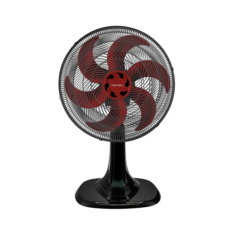 Ventisol Ventilador de Mesa 30cm com Motor Turbo e 6 Pás - Oscilação Automática e Design Premium