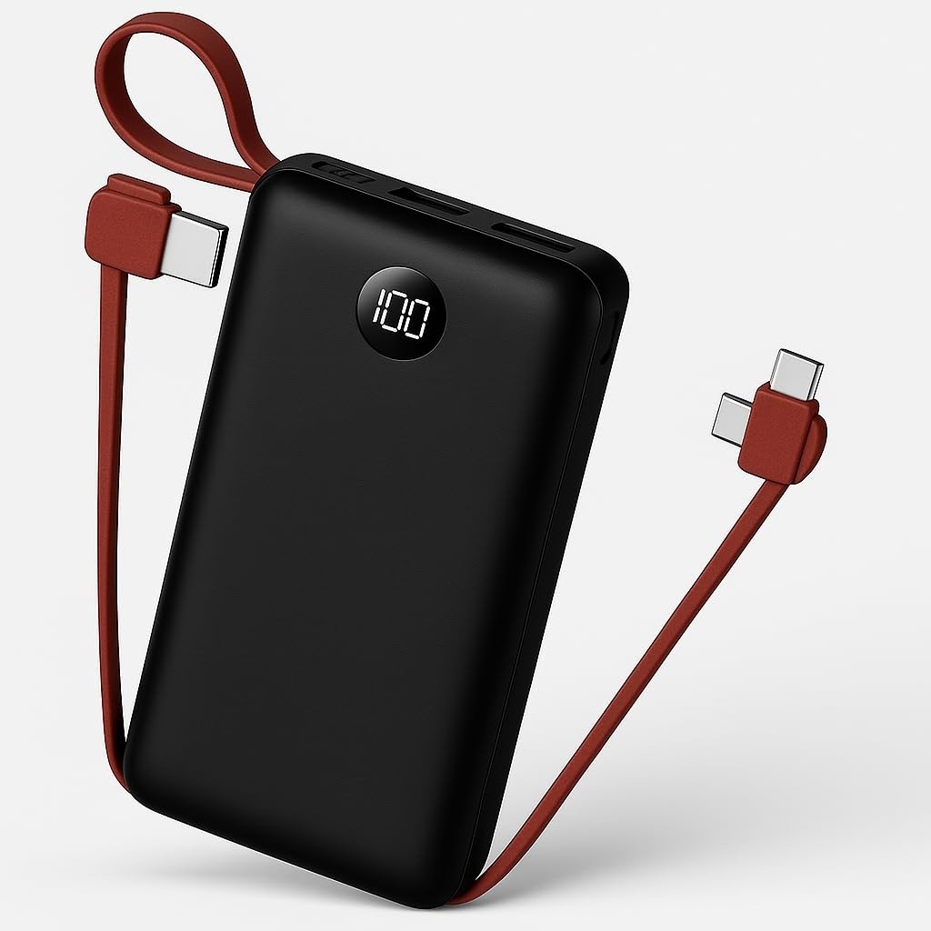 Power Bank 20000mAh: Carregador Portátil Turbo Charge com Múltiplas Portas e Display Digital
