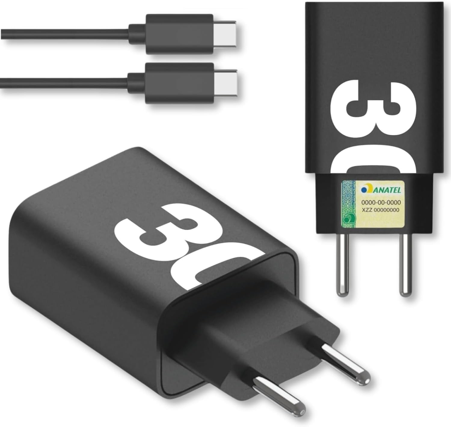 Carregador Turbo 30W Samsung Galaxy S20 a S24 Ultra e A Series: Carga Rápida e Segura