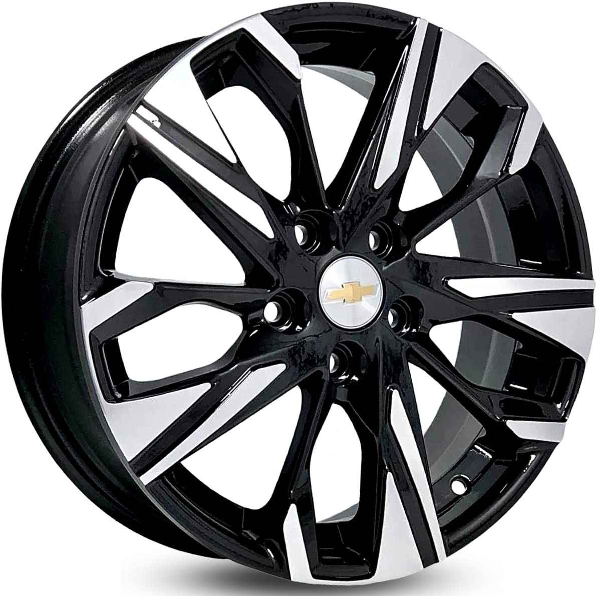 4 RODAS KR S24 MODELO TRACKER TURBO/ARO 16X6 / (5X110) ET36 cor:Preta Diamantada