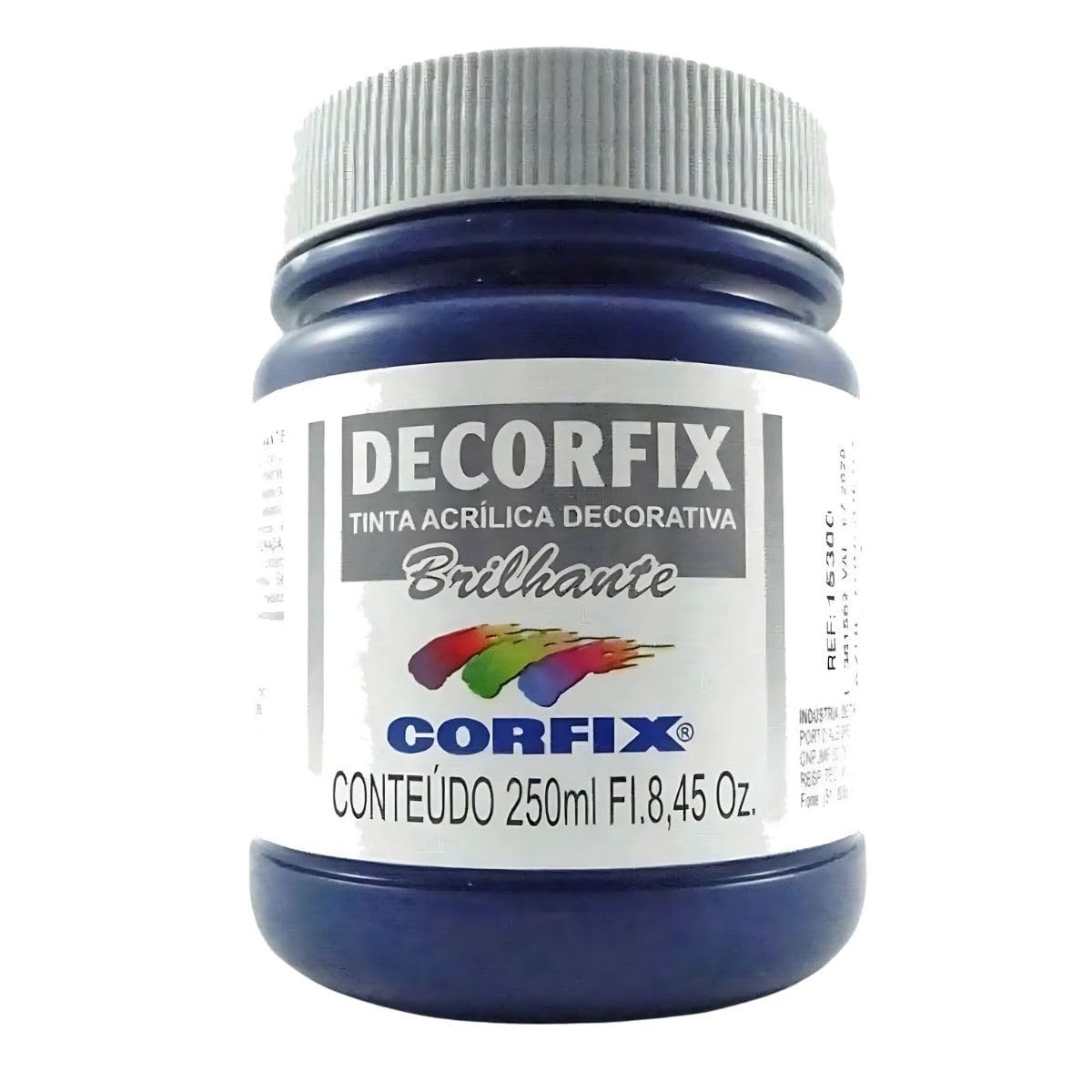 Tinta Acrílica Decorfix Azul Turquesa 250ml - Não Tóxica e Versátil para Artesanato e Decoração