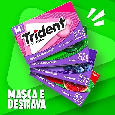 Trident Tutti-Frutti: Explosão de Sabor em Display c/12