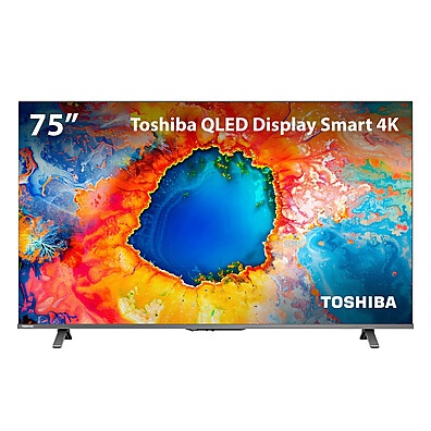 TV 75 Polegadas 4K QLED Toshiba: Imersão Total!