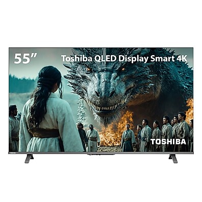 TV QLED 55" 4K Toshiba: Imersão e Inteligência