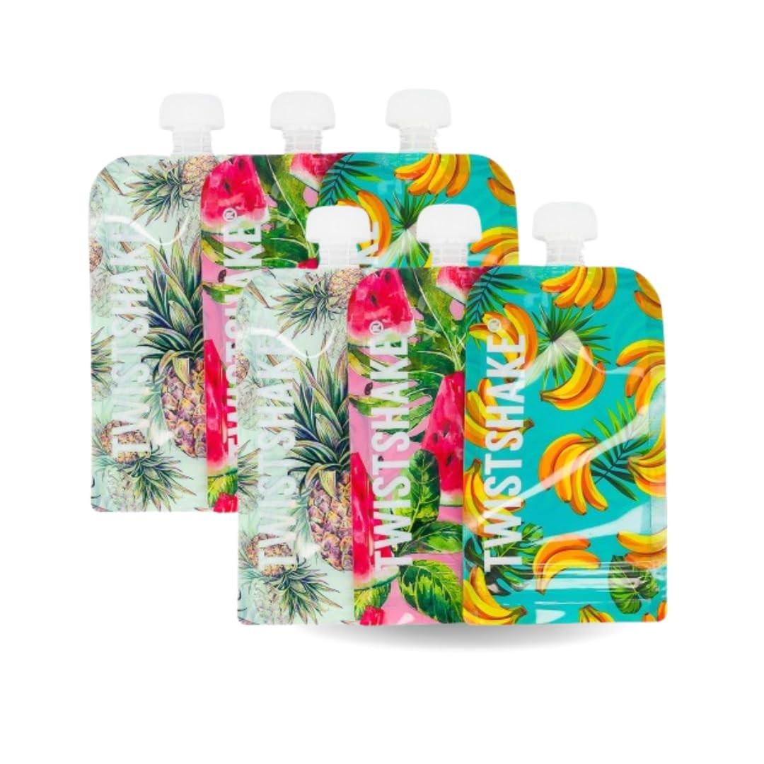 Porta Papinha Saco Reutilizável Squeeze Bag 220ml c/6 - Twistshake | Prático, Seguro e Ideal para Congelar