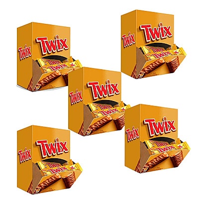 Twix em Kit: 5 Caixas com 30 Barras Deliciosas!