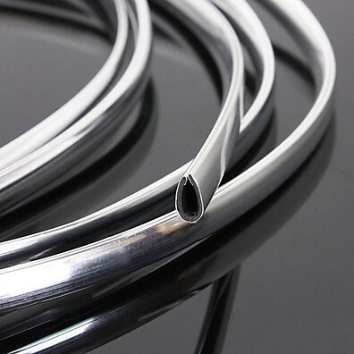 HW Borda de Porta Chrome 3m/4m/5m/6m - Decoração Automotiva U5Z4