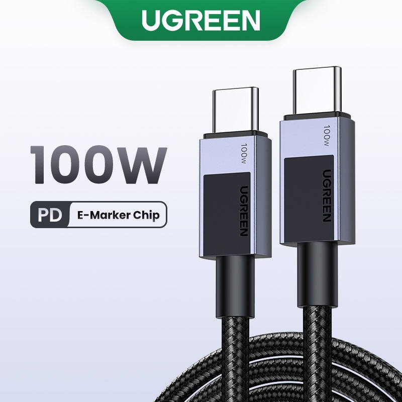 UGREEN 100W: Cabo USB-C Rápido e Versátil