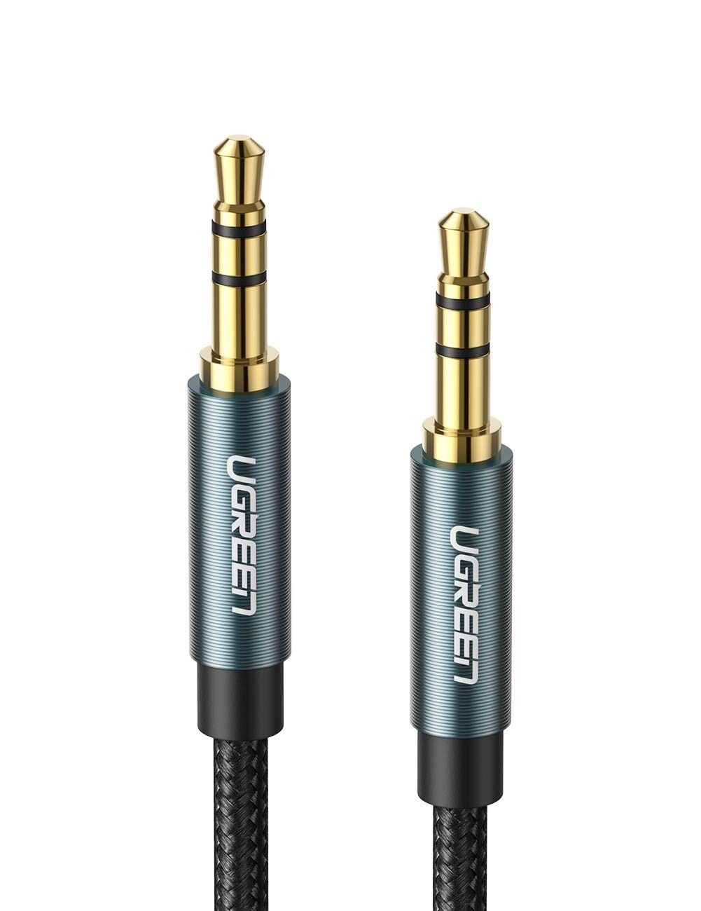 Cabo de Áudio UGREEN 3.5mm Trançado Azul: Som Impecável para Todos Seus Dispositivos