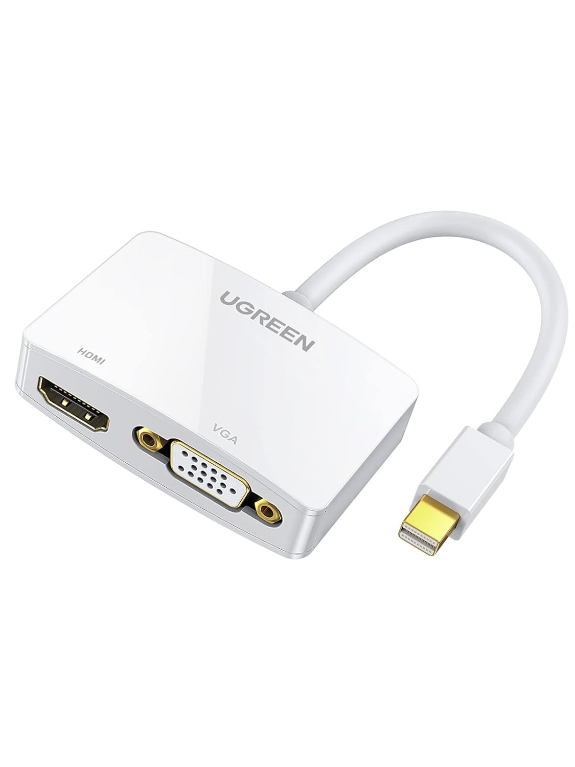 UGREEN Adaptador Mini DisplayPort para HDMI/VGA 4K 2 em 1: Conectividade Universal para seu MacBook, Surface e mais!