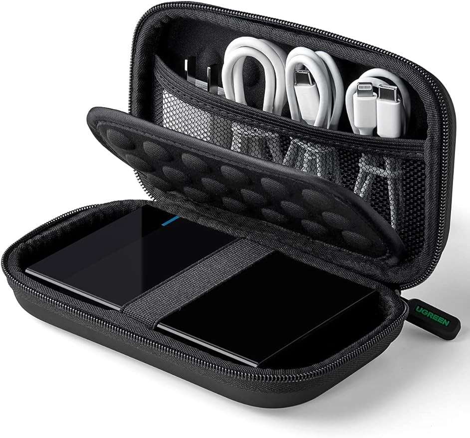 Capa de disco rígido externo UGREEN 2,5 polegadas, para elemento Western Digital WD My Passport, Seagate Expansion Backup, Toshiba 500G 1TB 2TB 3TB 4TB e a maioria dos 13000 10000 mAh