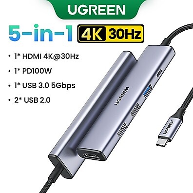 UGREEN USB-C Hub 5Gbps – Expanda seu MacBook, Dell XPS ou iPad Pro