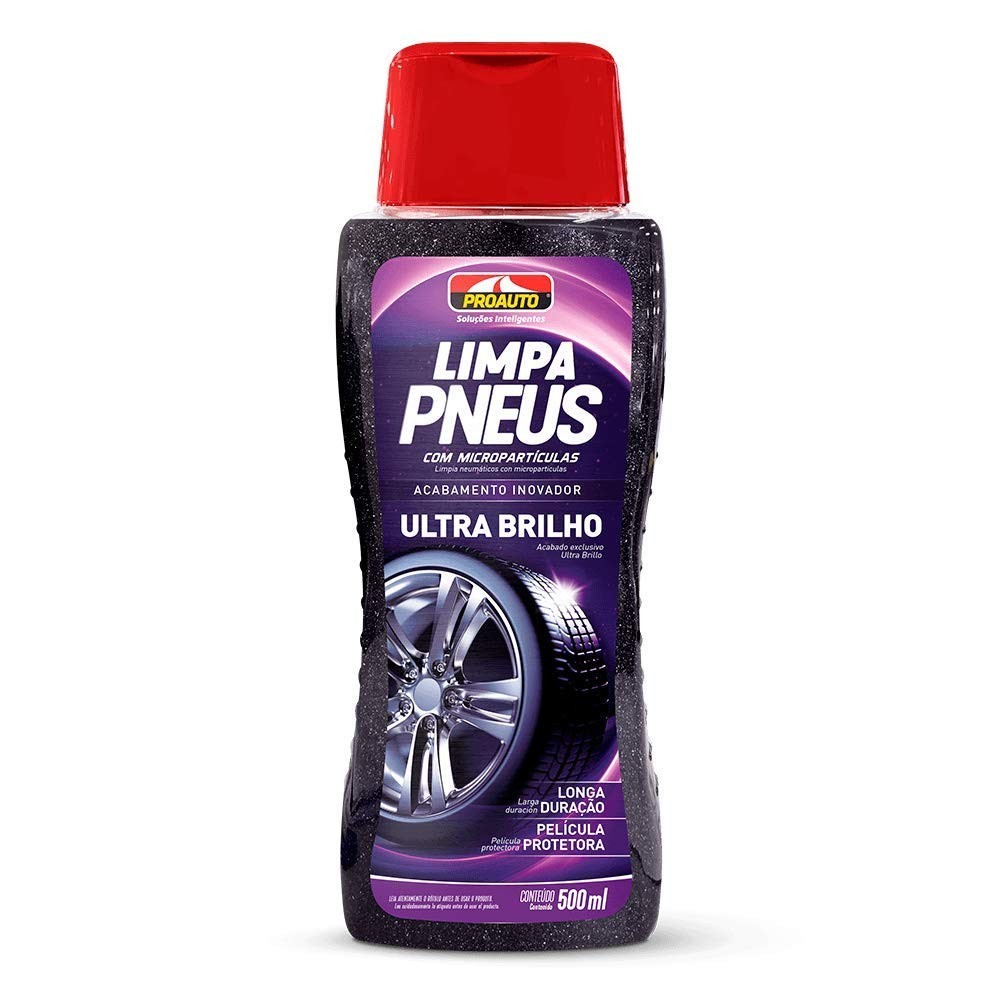 Proauto Limpa Pneus Ultra Brilho 500ml: Pneus Impecáveis e Protegidos!