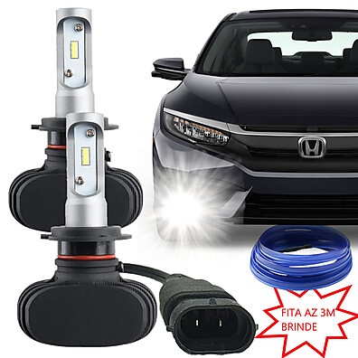 Ultra LED Civic: Iluminação Forte e Plug & Play