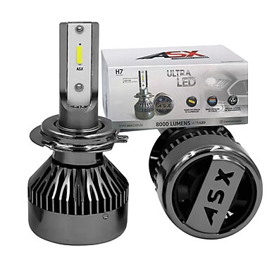 Ultra LED H7 8000 Lumens 6000K Com Cooler – Iluminação Premium para Veículos