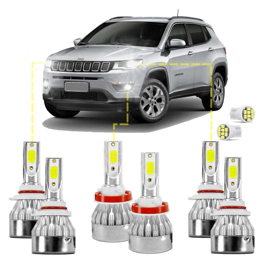 Ultra LED Jeep Compass: Iluminação 20000 Lúmens