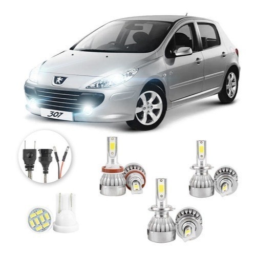 Ultra LED Peugeot 307: Iluminação 20000lm
