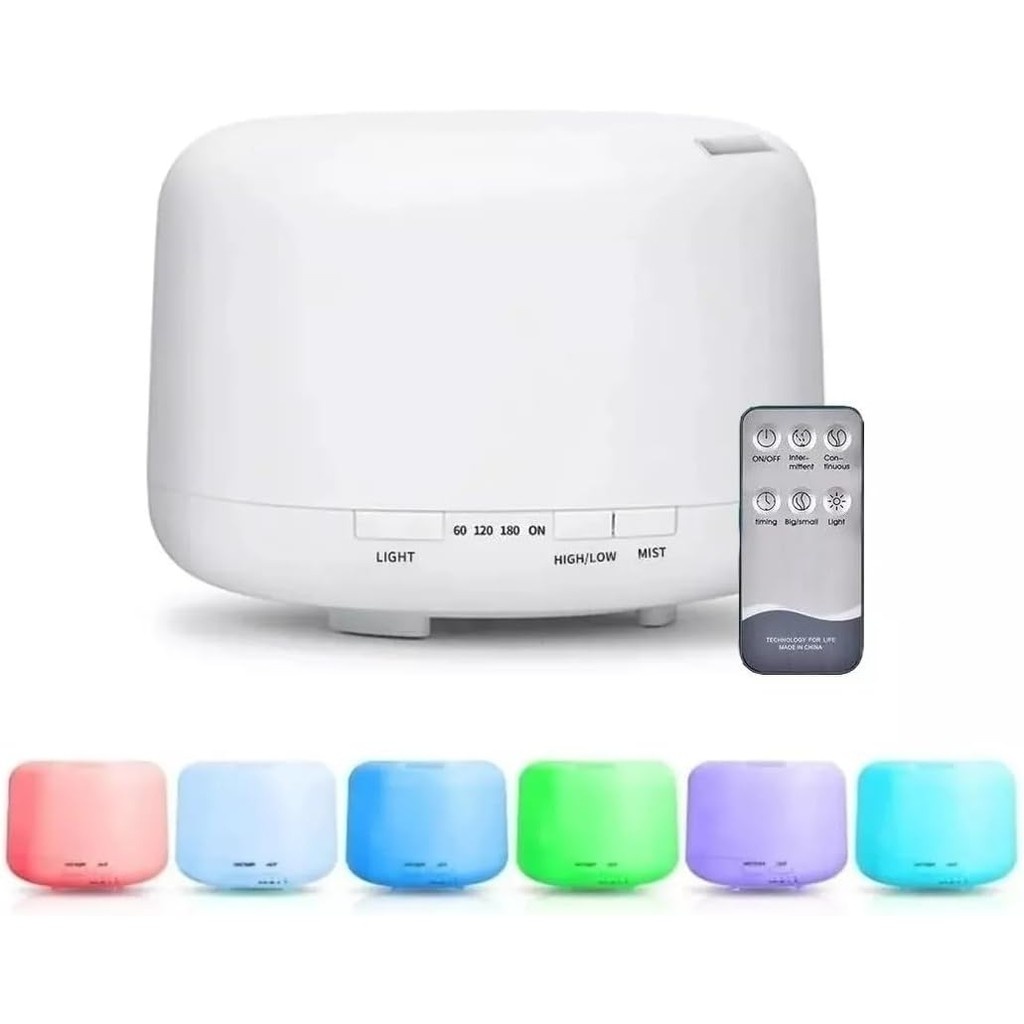 Umidificador Aroma Difusor Led 7 Cores – Silencioso e Portátil