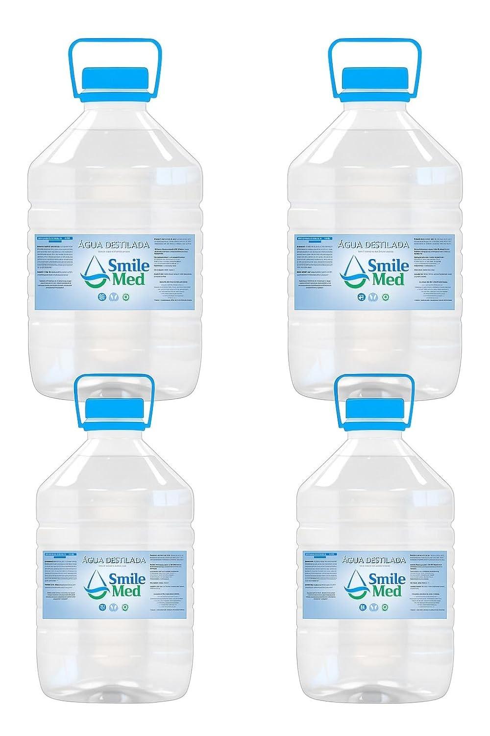Kit 4 Unidades Água Destilada Pura 5L - Ideal para Umidificadores e Equipamentos CPAP