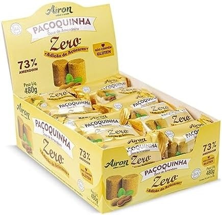AIRON, Airon Paçoca Rolha Sem Açúcar 20g Dp 24 Un