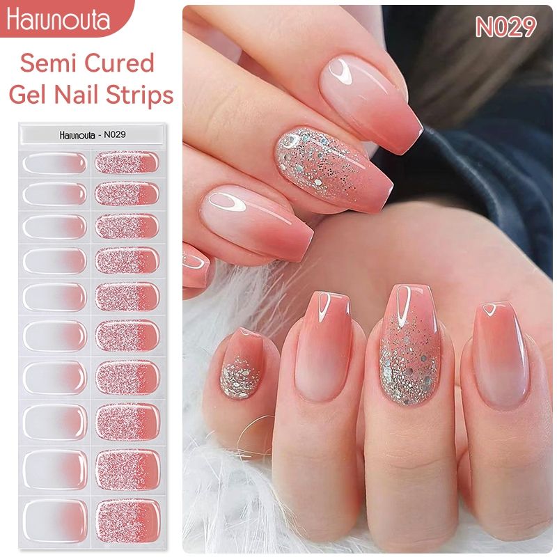 Unhas de Gel Rosa: 20 Adesivos Duradouros!