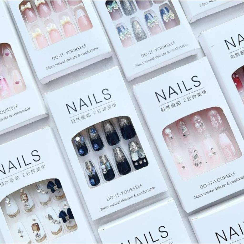 Unhas Postiças Decoradas: Kit 24/48/72